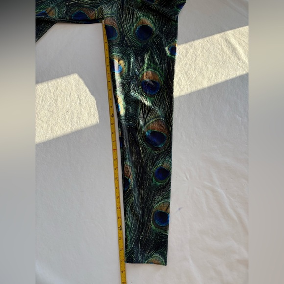 🦚🦚RARE BLACKMILK Peacock Feather Print Leggings Women’s large 🦚🦚 - Picture 5 of 5